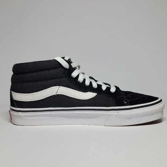 Vans Sk8-Hi Rose Embroidery Black/White Women's 7 Men's 5.5 - Picture 4 of 10